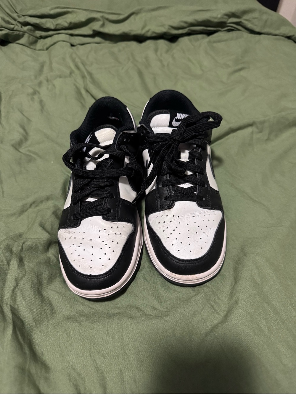 Nike Black and White Low-Top Dunks Sneakers